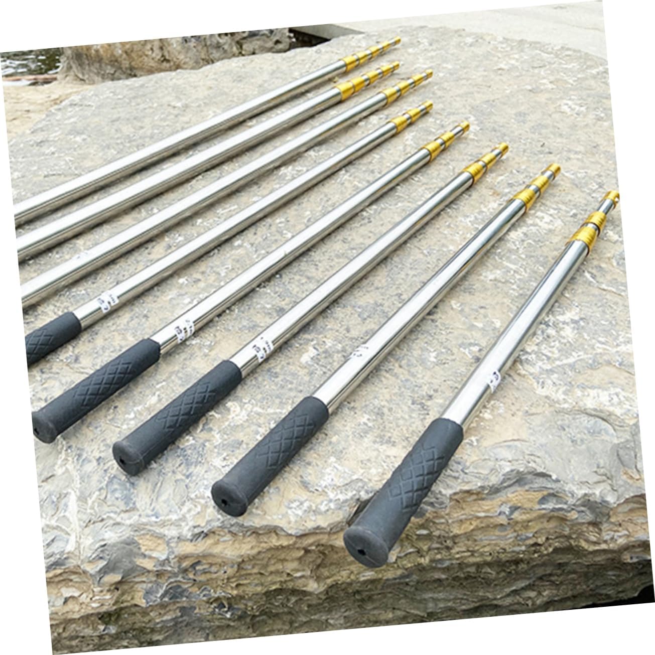 KICHOUSE Net Telescopic Handle Portable Stainless Steel Telescopic Rod