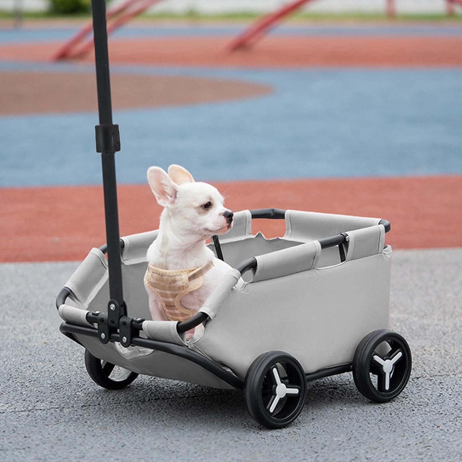 ドッグカート - 犬用ベビーカー | 車輪付き犬用トロリー | ローリングキャットキャリア ペットキャリア | 4輪 軽量 折りたた