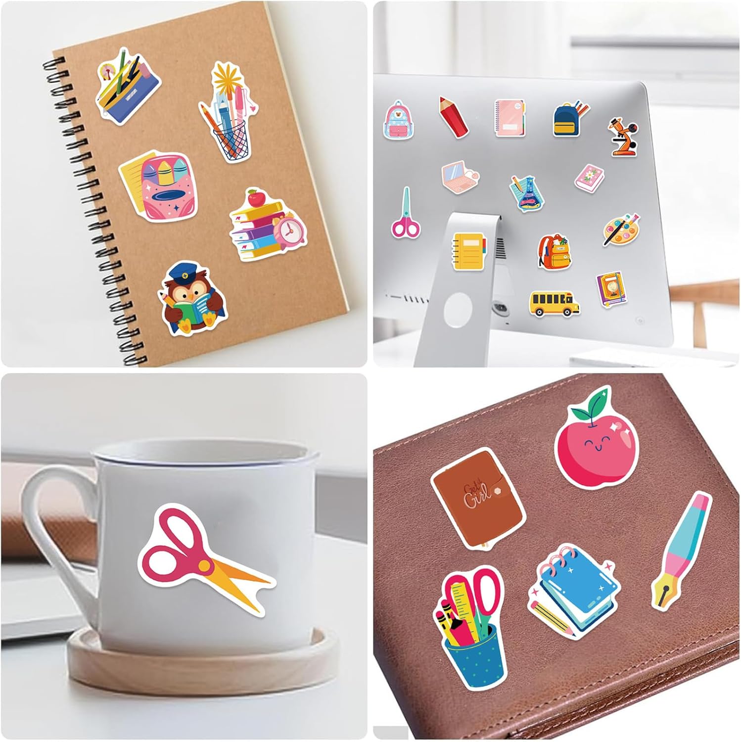 50 Pcs School Stickers Back to School Season Stickers Students Teacher Science Decorations for Scrapbook Laptop Water Bottles Waterproof Classroom DIY Craft Supplies (Back to School) image 3