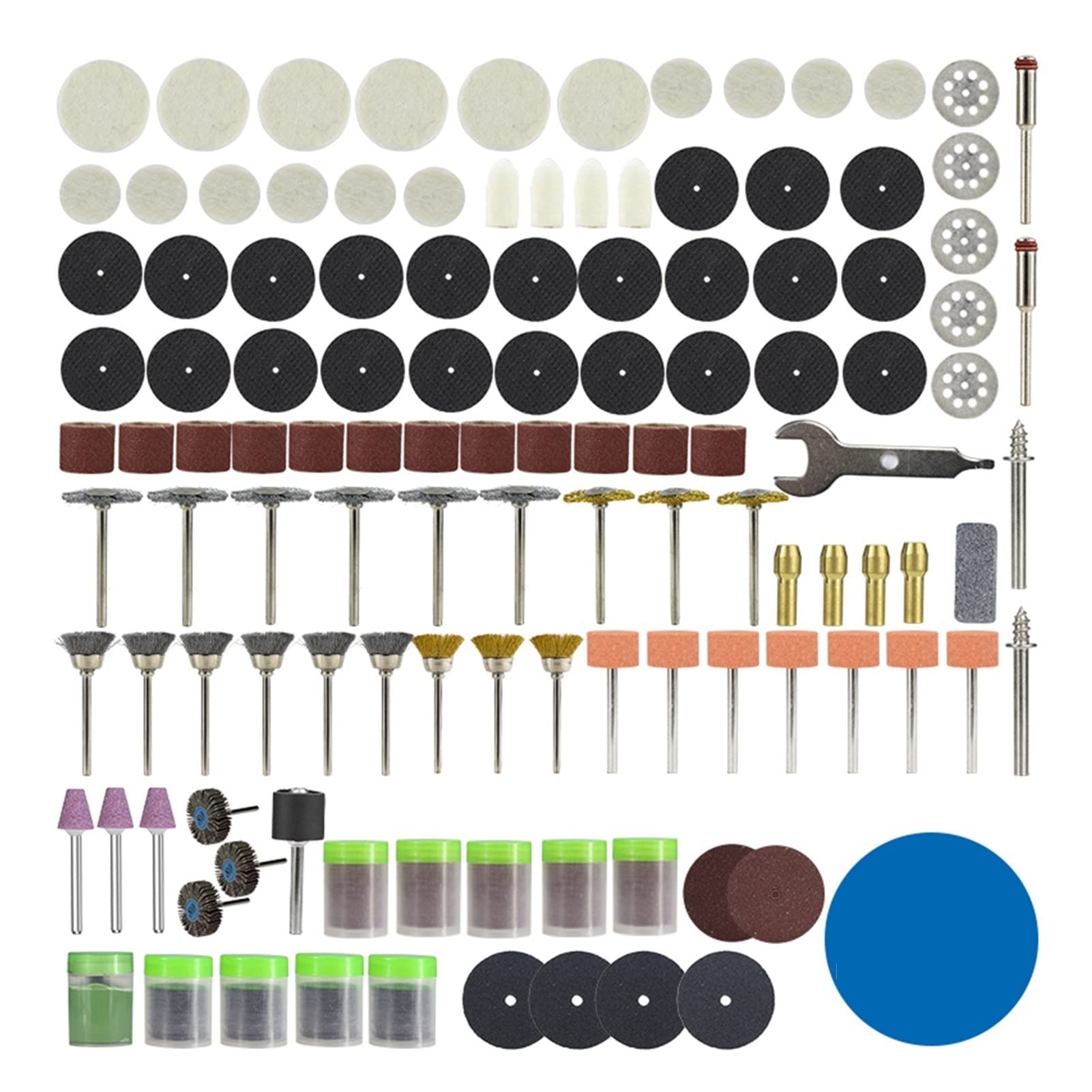 Broca 372pcs Rotary Tool Accesorios Set Abrasive Toos Rueda de Pulido, Disco de Corte de Metal, Hoja de Sierra de Diamante, Bandas de Lijado (Color: 372pcs Bolsa OPP)