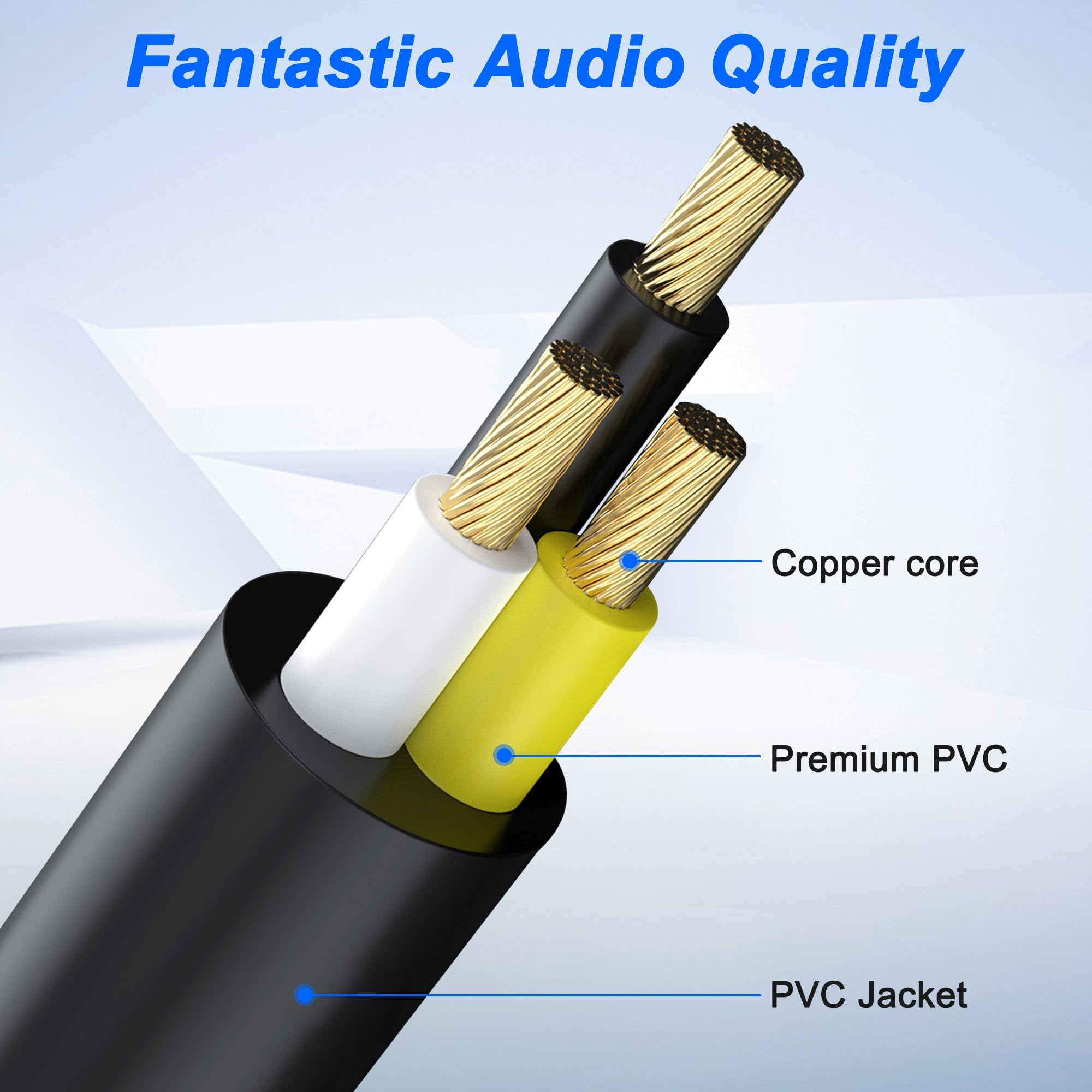 Cavo Audio TS 6,35 Mm A Filo Scoperto - Connettore Mono Maschio Placcato Oro Per Altoparlanti E Ampli - Foto 7