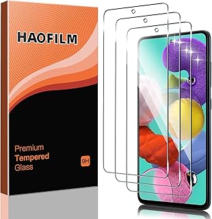 HAOFILM [3 Pack] Tempered Glass Screen Protector Compatible for Samsung Galaxy A51, A51 5G, Easy-Install, Bubble Free,Touch Sensitive
