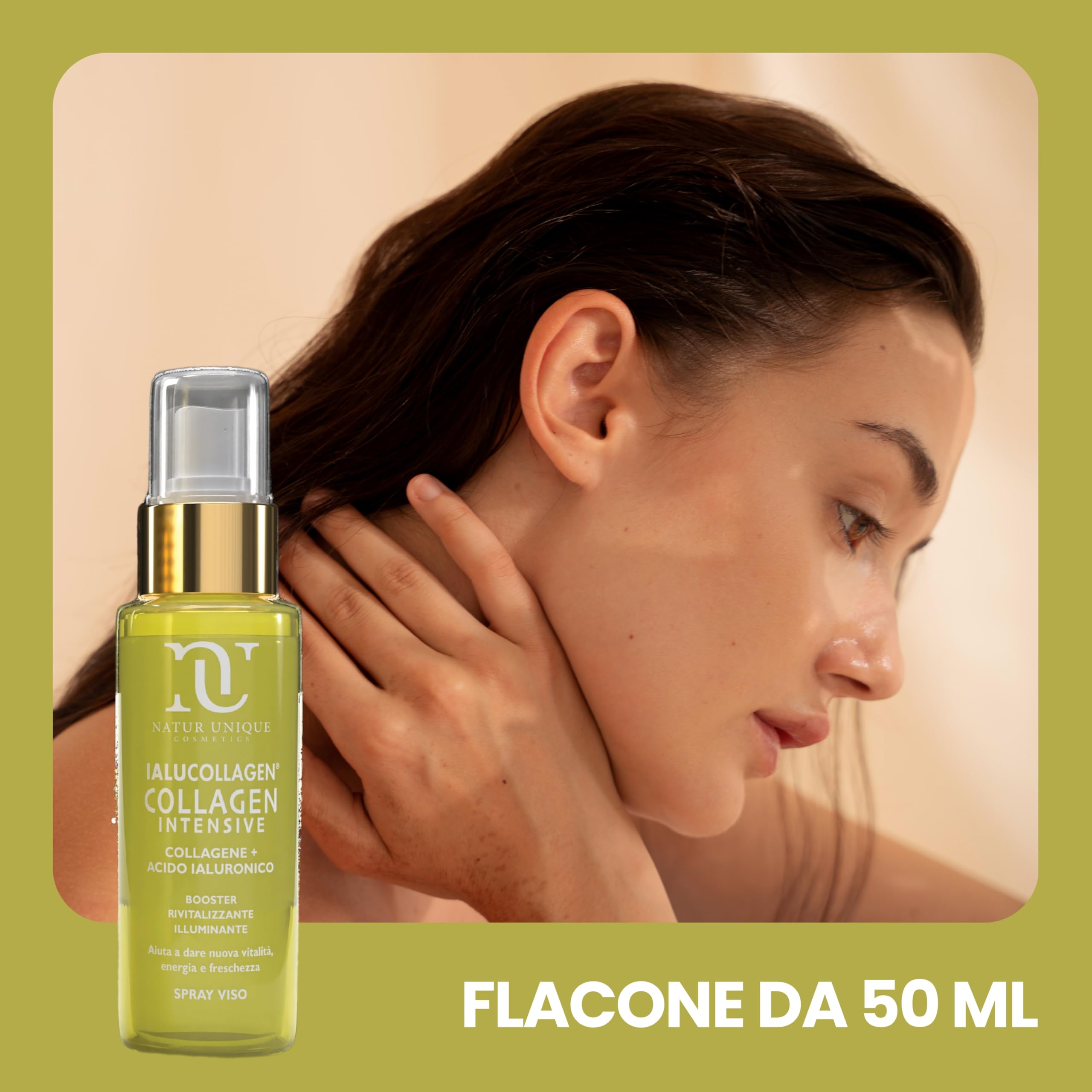Natur Unique - IALUCOLLAGEN COLLAGEN INTENSIVE SPRAY VISO 50ML | Booster Rivitalizzante e Illuminante con Collagene e Acido Ialuronico | Prodotto in Korea