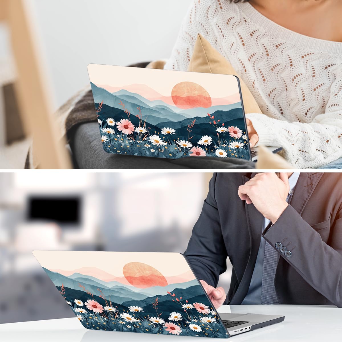 DONGKE Hard Shell Case For M3/M2/M1 MacBook Pro 16" (2021-2024) - Composition Book Design With Keyboard Cover - View #4