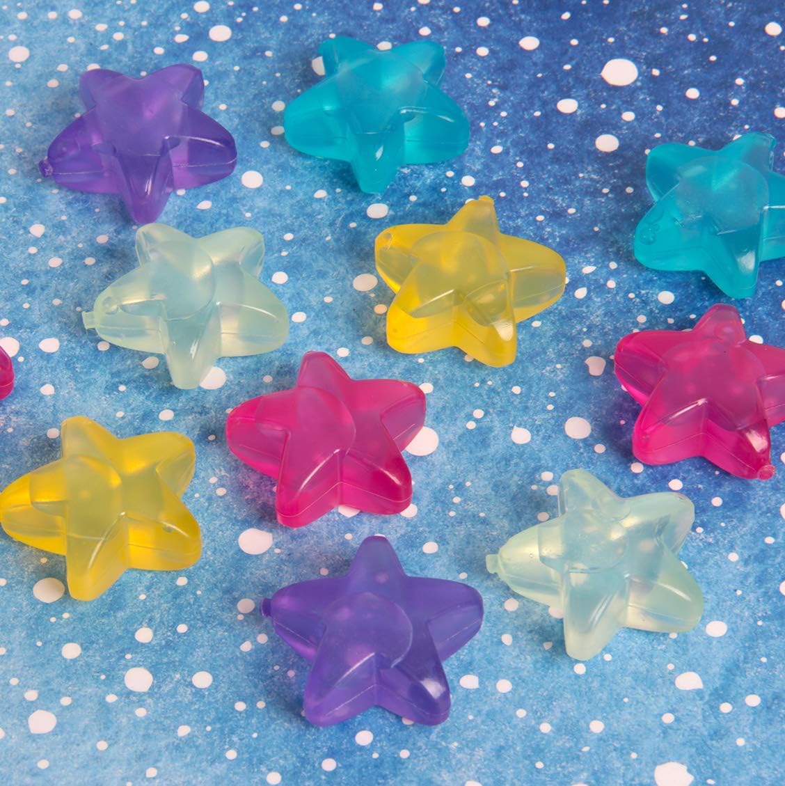 Hapy Shop 40 Pack Reusable Plastic Ice Cubes Star Shape for Drinks Like Whiskey,Wine,Vodka or Beer,Filled With Pure Water,to Keep Your Drink Cold Longer,Assorted Colors