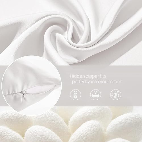 Miniatura 63 de Funda de almohada de seda para cabello y piel, de seda de morera, suave, transpirable, lisa de ambos lados, de seda natural, con cremallera, 1 Azul