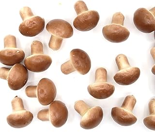 20Pcs Fake Artificial Vegetable Small Lifelike Artificial Faux Gray Mushroom Party Decor Ornament, Simulation Display Foam Realistic Model for Home Kitchen Themed Tabletop Decor Photography Props