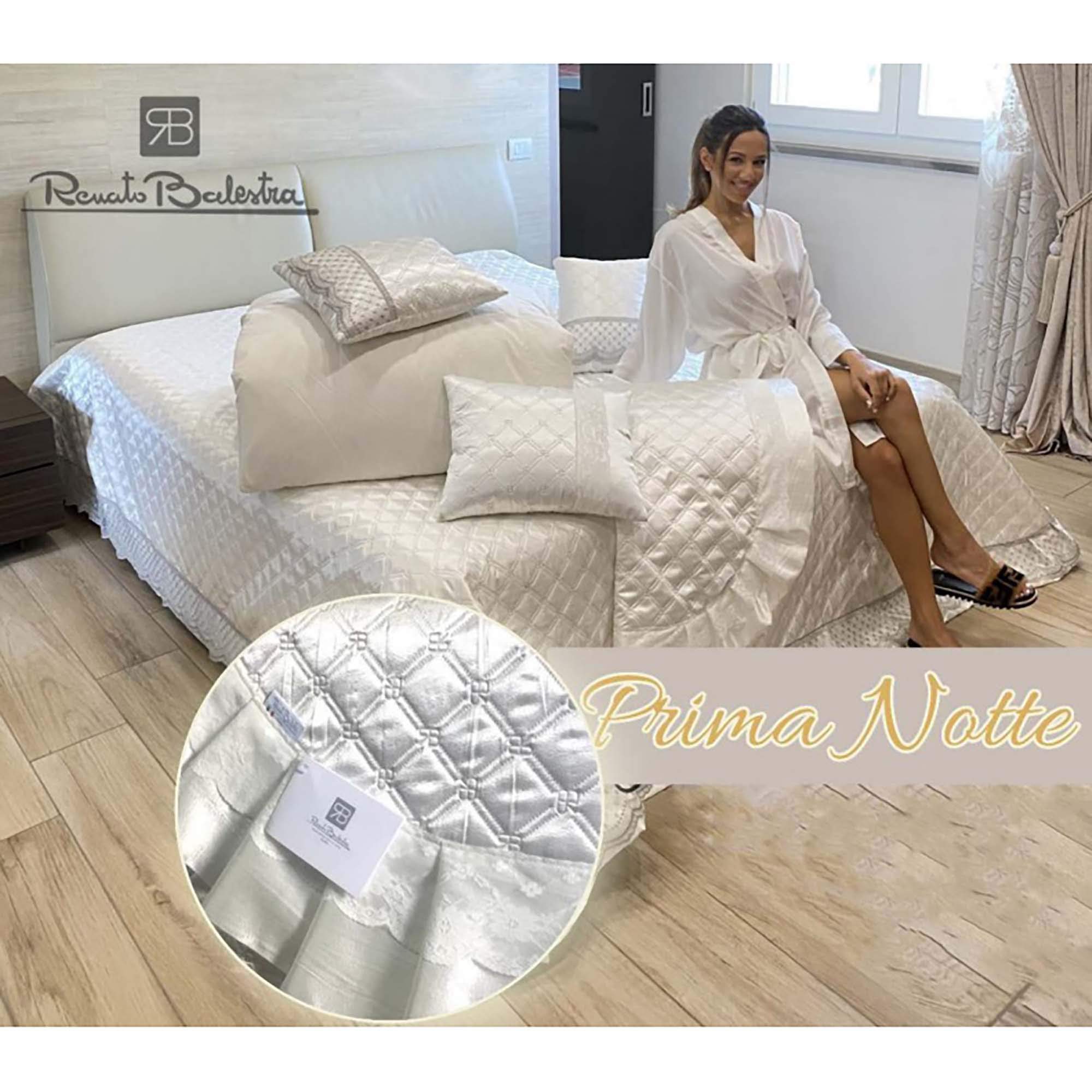 Duesse Trapuntino Primaverile Letto Matrimoniale Raso Renato Balestra 2 piazze 3995