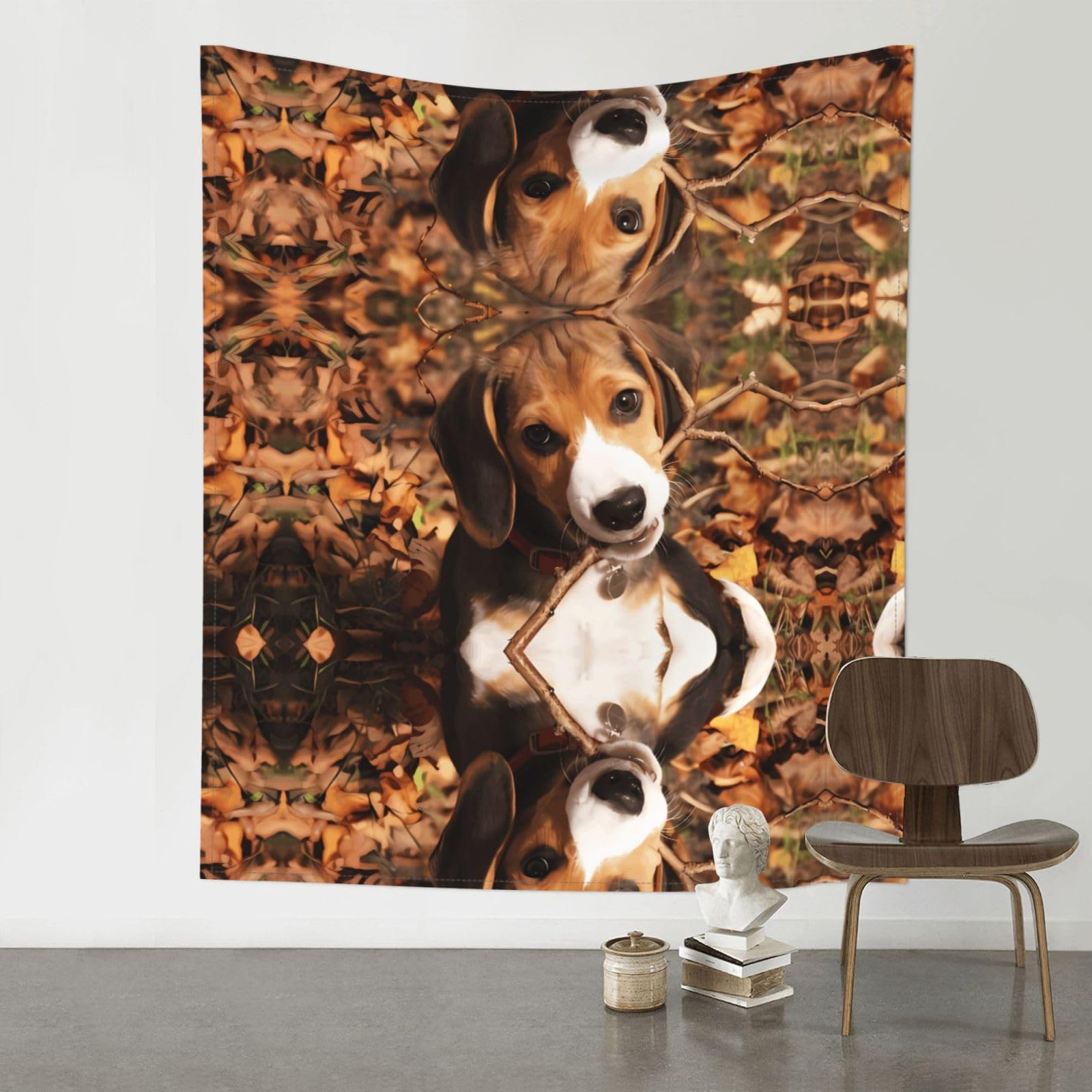 YYHHAOFA Cute dog Prints 60x51in Wall Tapestry – Durable Polyester Throw for Dorm, Beach, & Home Decor