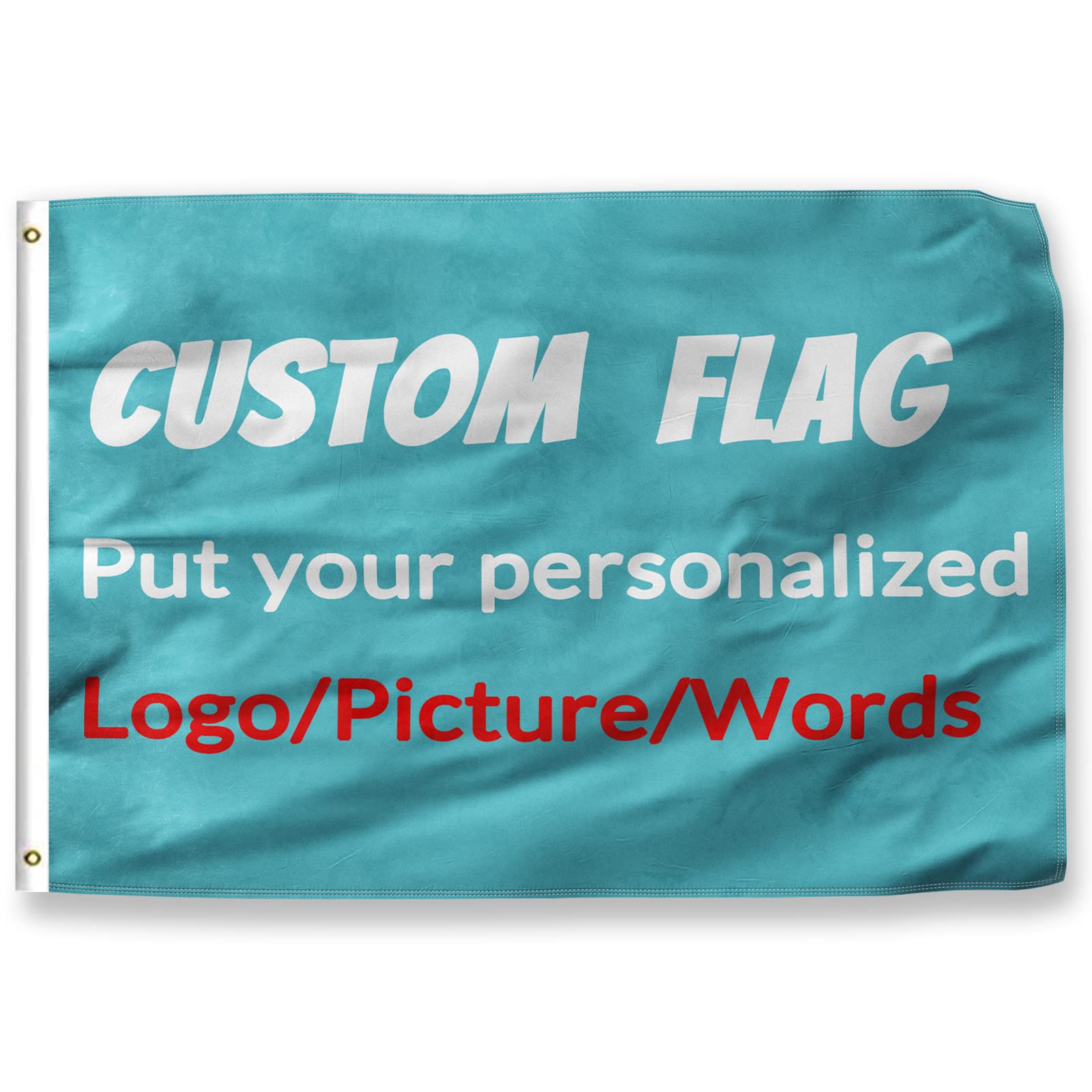 Personalised flag banners - personalised Single sided double sided printing your own logo/photo/text - Multiple Sizes - Custom Indoor & Outdoor Decor Gifts - Birthday Parties - Outdoor Travel