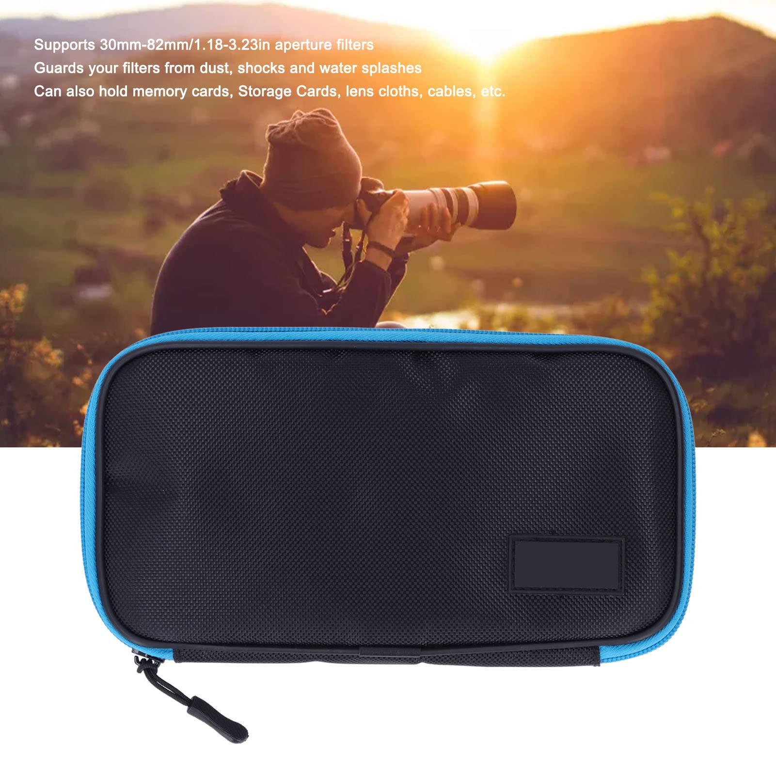 Pochette de Filtre d'objectif d'appareil Photo (Polyvalent, Résistance aux Chocs) Étui de Transport Camera Lens Filter Case