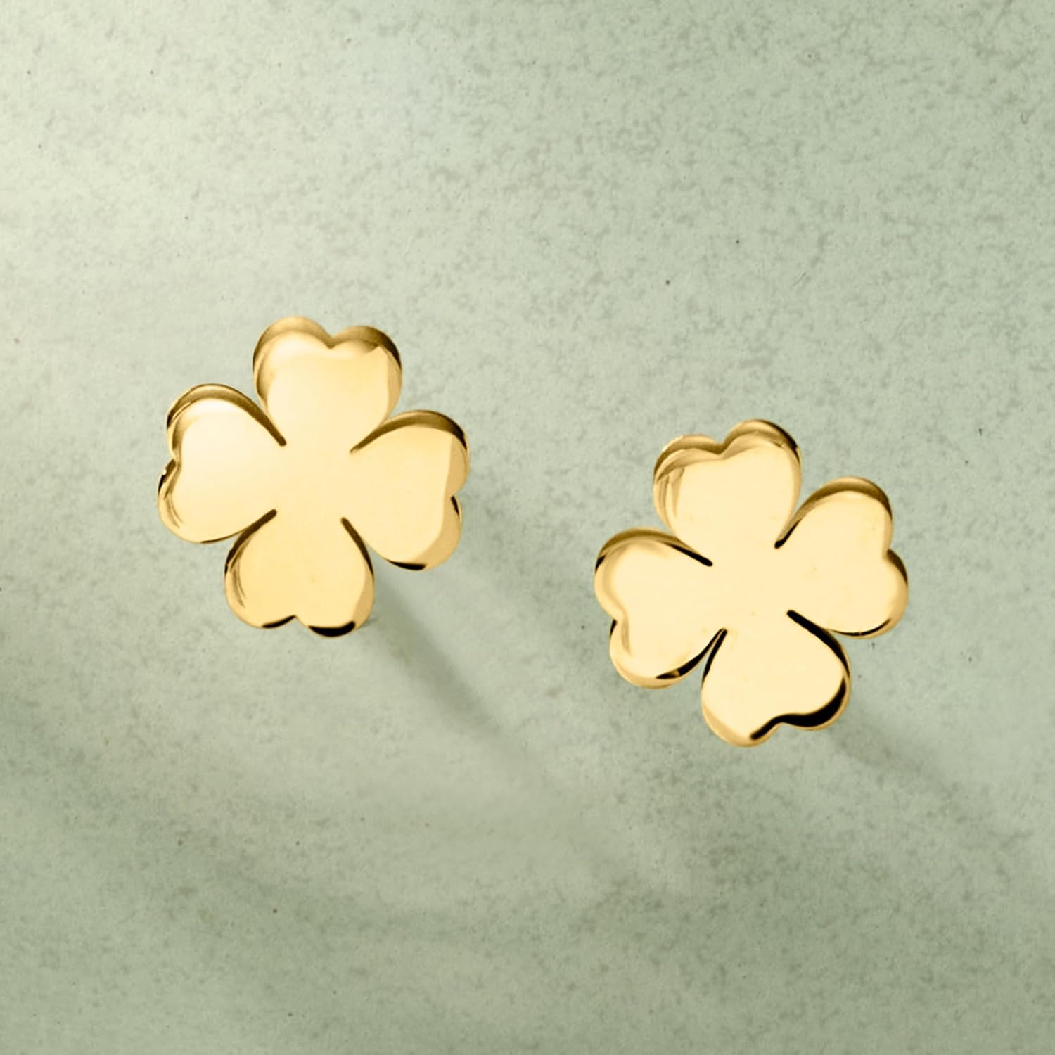 Ross-Simons Italian 14kt Yellow Gold 4-Leaf Clover Earrings