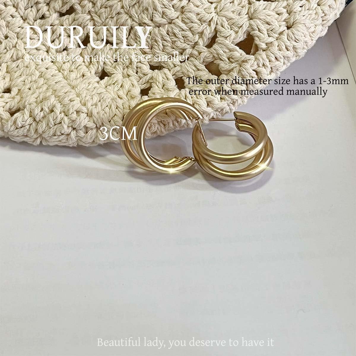 Gold Hoop Earrings for Women 14K Gold Hypoallergenic Surgical Steel Earrings Lightweight Trendy Hugging Hoops Fashion Jewelry Gifts - Image 4