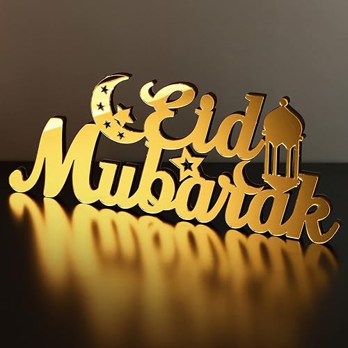 Miniatura 10 de Decoración de mesa islámica Ramadán Mubarak letrero de Ramadán Kareem Decoración islámica Decoración del hogar Regalos de Ramadán Carta de madera