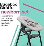 Bugaboo Giraffe Set nouveau-né pour chaise haute Giraffe et rocker, design ergonomique 5-point harnais, naissance à 6 mois, travaille avec chaise haute & cadre rocker, blanc polaire