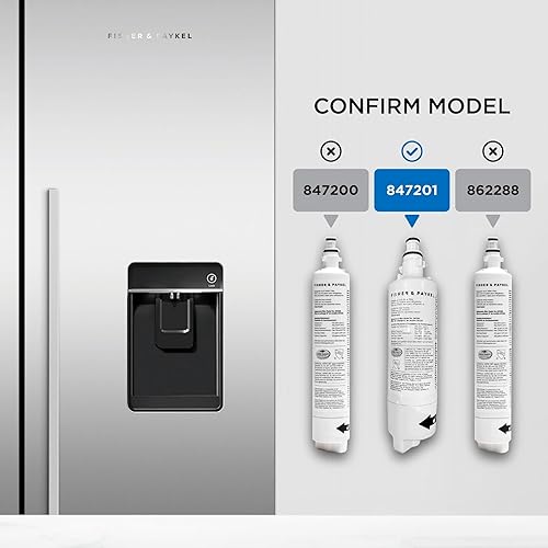 Miniatura 2 de Fisher & Paykel 847201 Filtro de agua para refrigerador  Certificado para eliminar productos químicos y contaminantes del agua  Filtro de agua