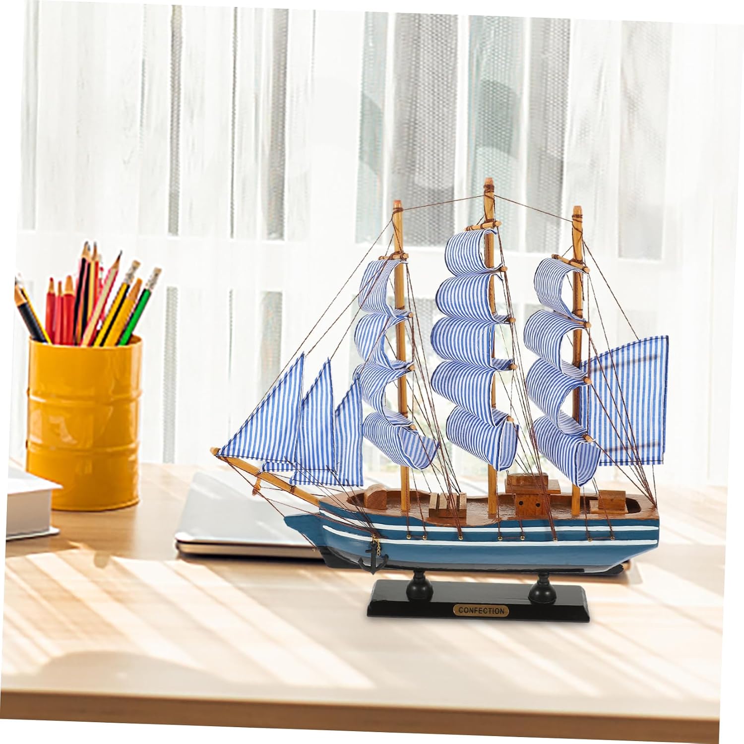 Unique Wooden Sailboat Model Sailboat Decor Home Decor Model for Office