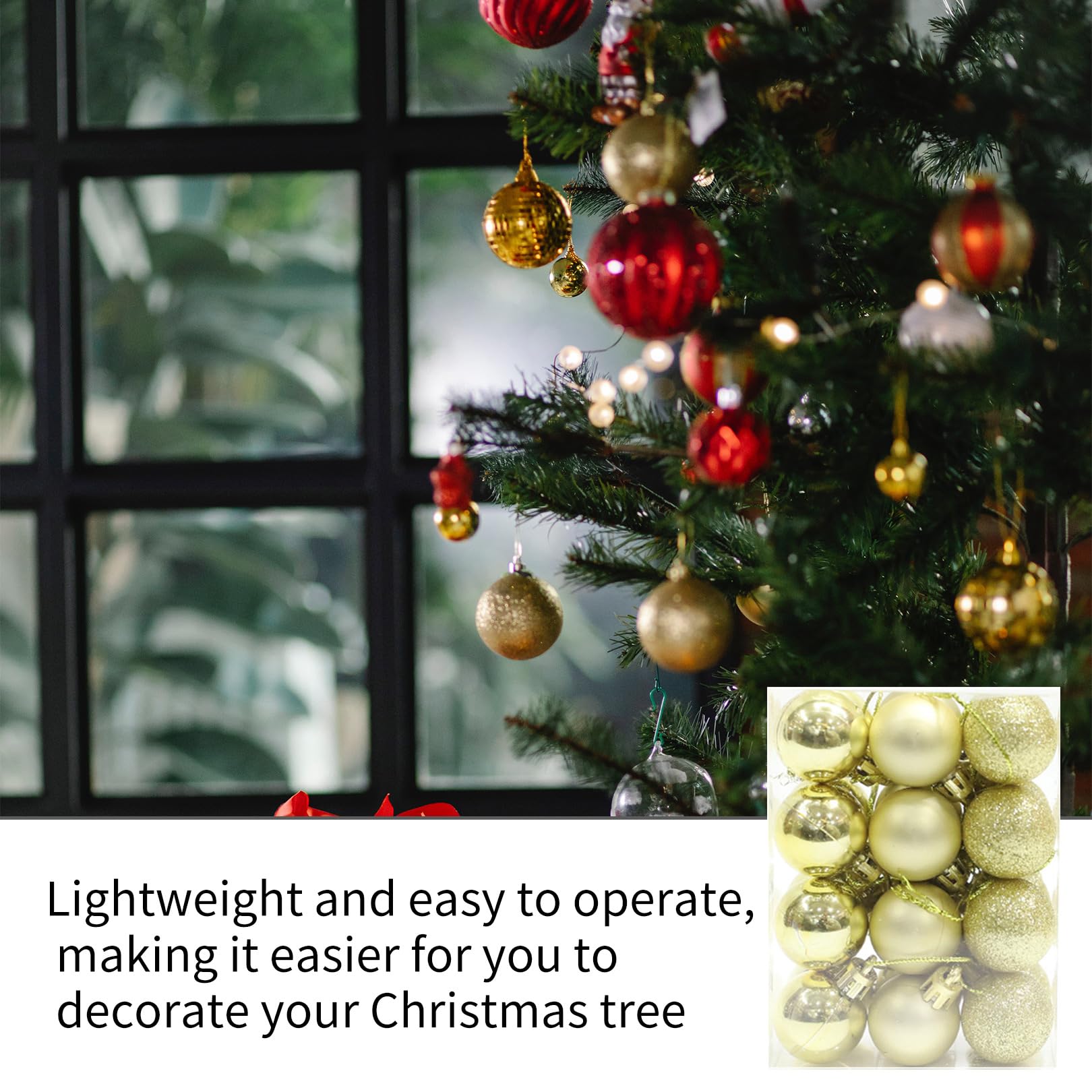 HTI-Living Set de boules de Noël, plastique, 100 pcs