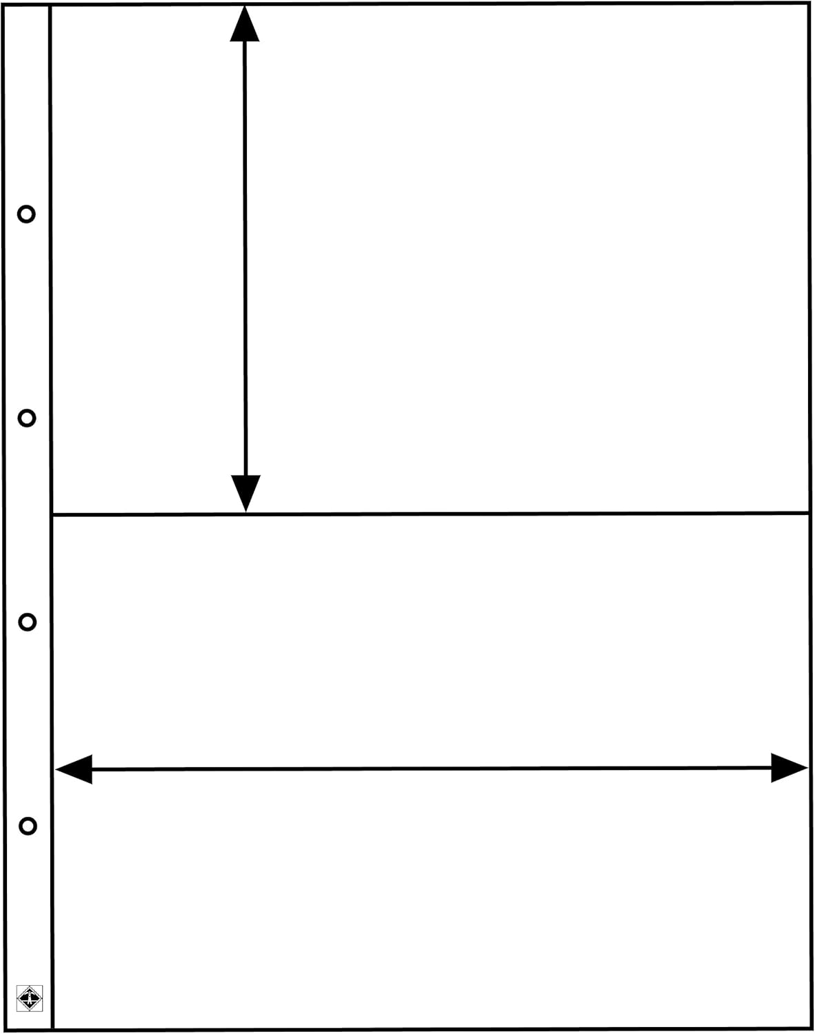 Pochettes plastiques KANZLEI, 2 compartiments, transparent