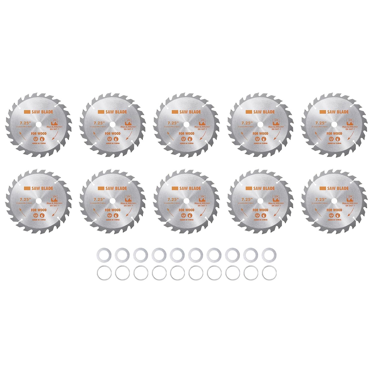 Circular Saw Blade - [12-inch x 120 Teeth x 5/8-inch Arbor] Circular Cutting Blade with 5/8" to 3/8" Washer Adapter for Woodworking Plastic Use, 0.118-inch Kerf