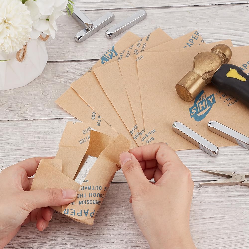 BENECREAT 60 Sheets Anti-Rust Paper, 5.9x5.9 Inch Rust-Proof Paper, 0.1mm Thick Anti-Corrosion Paper for Protecting Jewelry, Metal Ware, Electronics & Musical Equipment