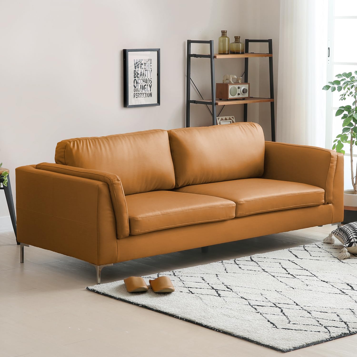 Amazon｜モダンデコ ソファ 3人掛け 幅189cm レザーソファ PVCレザー