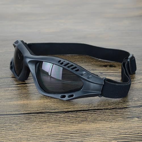 Miniatura 4 de Viriber Gafas de motocicleta - Gafas de protección UV para exteriores, gafas de combate a prueba de polvo Negro -,Verde,Gafas grises,Gafas
