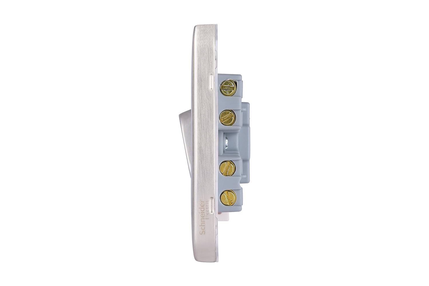 Schneider Electric Lisse Screwless Deco - Switched Single Fused Connection Unit, 13 A, GGBL5010WSS, Stainless Steel with White Insert - Image 4