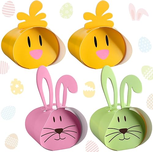 Miniatura 1 de Teling 36 cajas de Pascua de papel, cajas de regalo de Pascua, lindas cajas de regalo de dulces de Pascua, bolsas de regalo de dulces de Pascua,