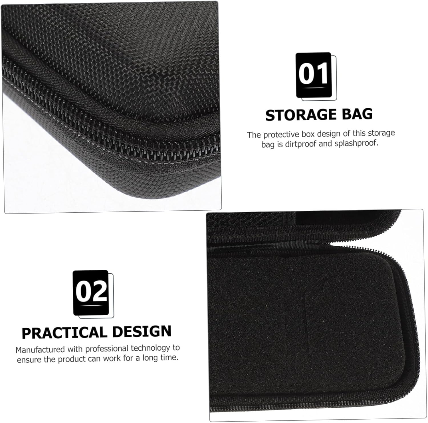 balacoo 4pcs Carrier Bag Wireless Microphone Case Storage Case for Mic Organized Protective Pouch