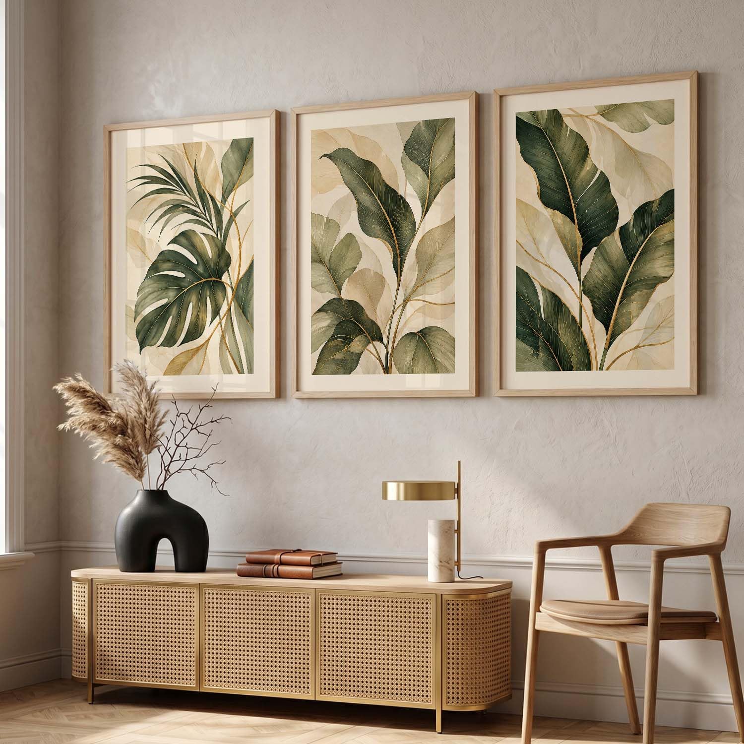 BOHO Wall Art Set - 3 Framed Prints -4