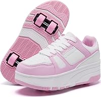 ANEFUN Kids Roller Skate Shoes with Detachable Wheels - 4-Wheel Beginner Sneakers for Boys Girls