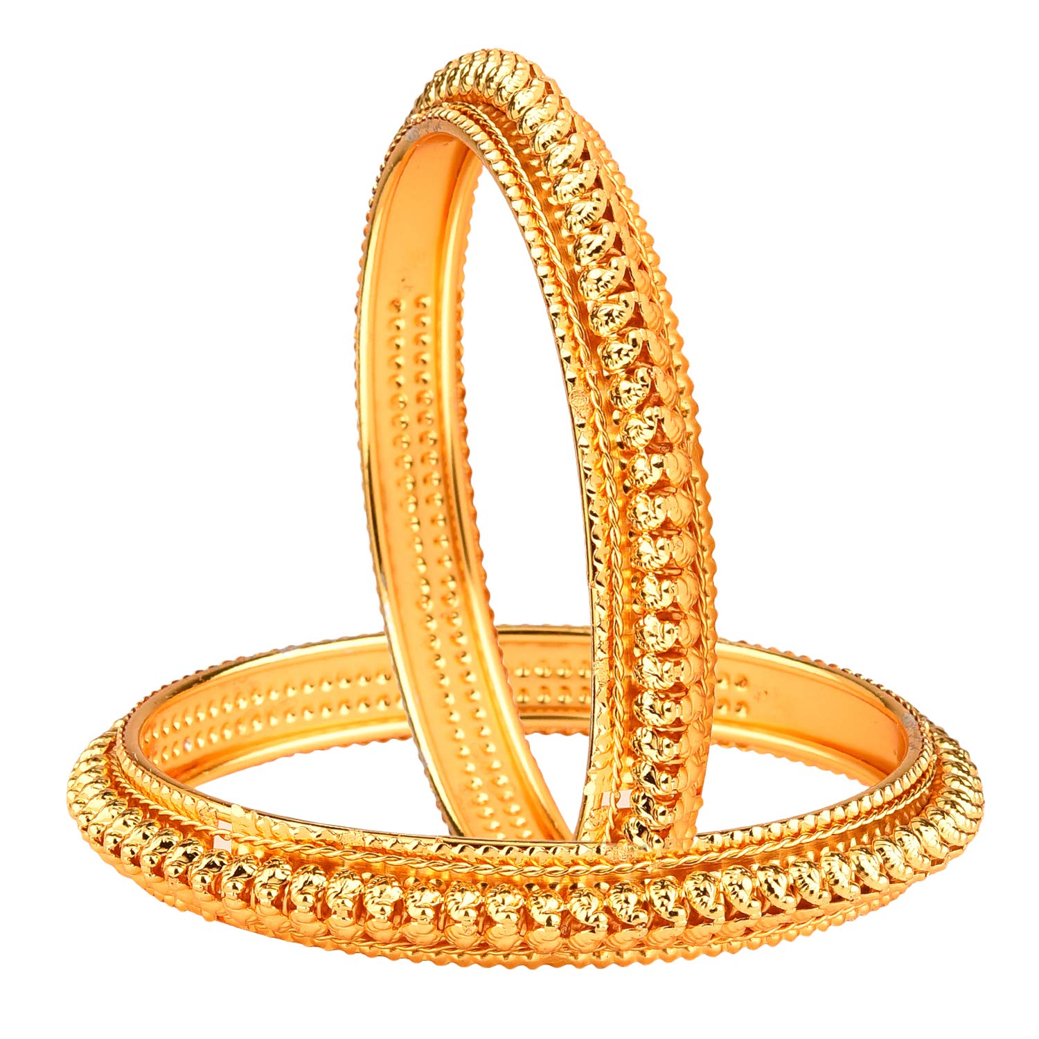 ZENEME Bangle Gold Plated Bahubali Inspired Trendy Bangle Set Of 2 Jewellery For Women & Girls (2.8) (Style_01, 2.8 Inches) (B01KS9OVAC) Amazon Price History, Amazon Price Tracker