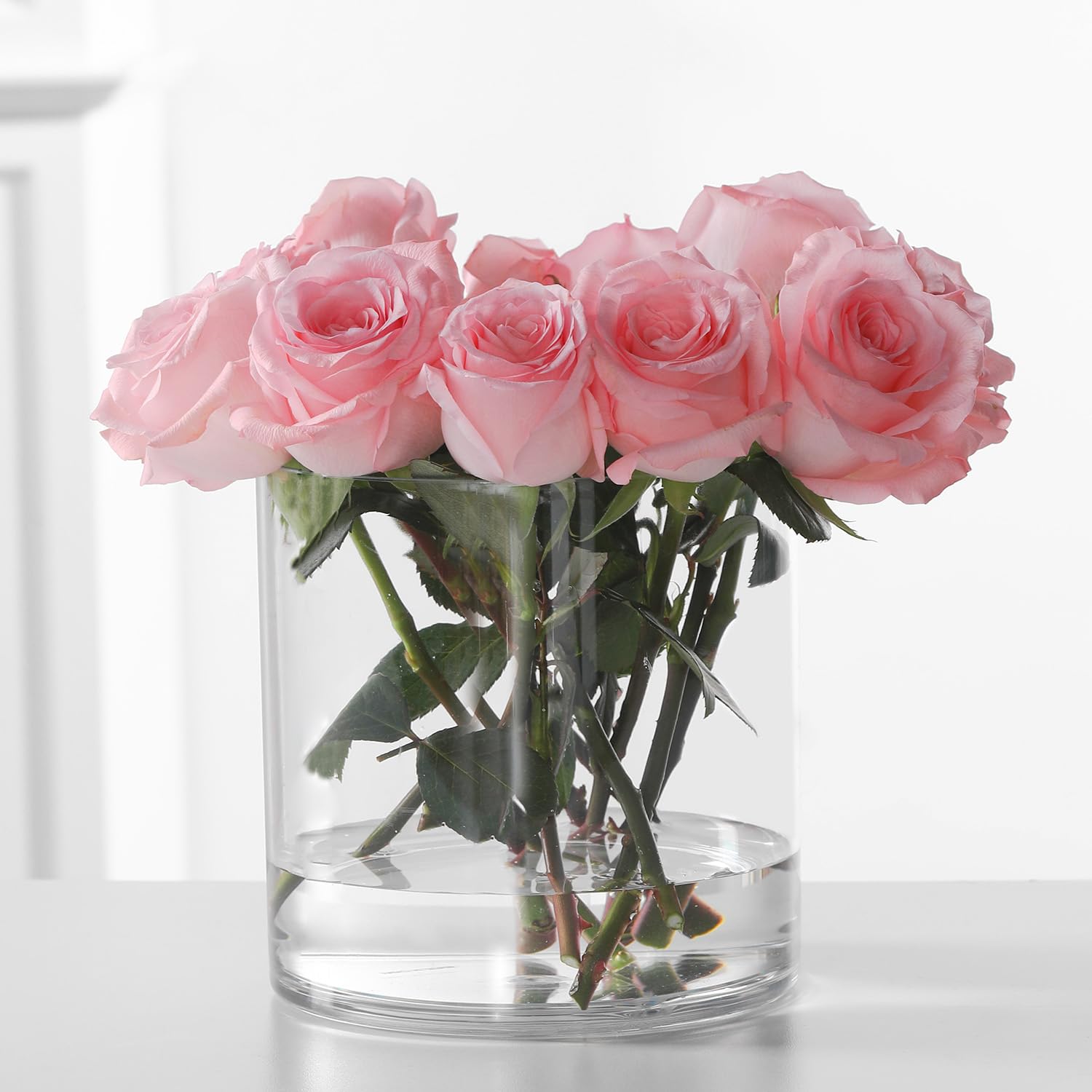Set Aus 3 Quadratischen Acrylvasen – 10, 15 & 20 Cm, Transparent, Unzerbrechlich Für Deko & Hochzeiten