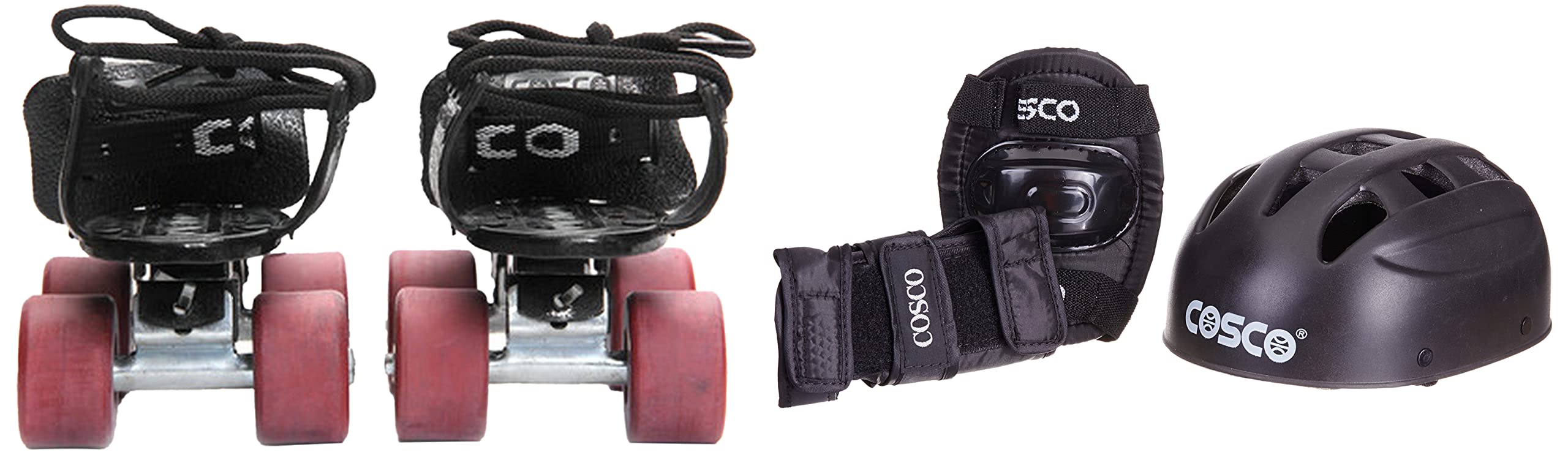 Cosco Tenacity Super Roller Skate, Junior (Marron) & 4 in 1 Protective Kit, Junior (Black) Combo (B082FMCN7M) Amazon Price History, Amazon Price Tracker