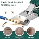 HAVERION Precision Slant Nail Cutter for Men Women, Stainless Steel Angled Nail Clipper with Non-Slip Grip, Compact Toenail Trimmer for Ingrown Nails gallery image