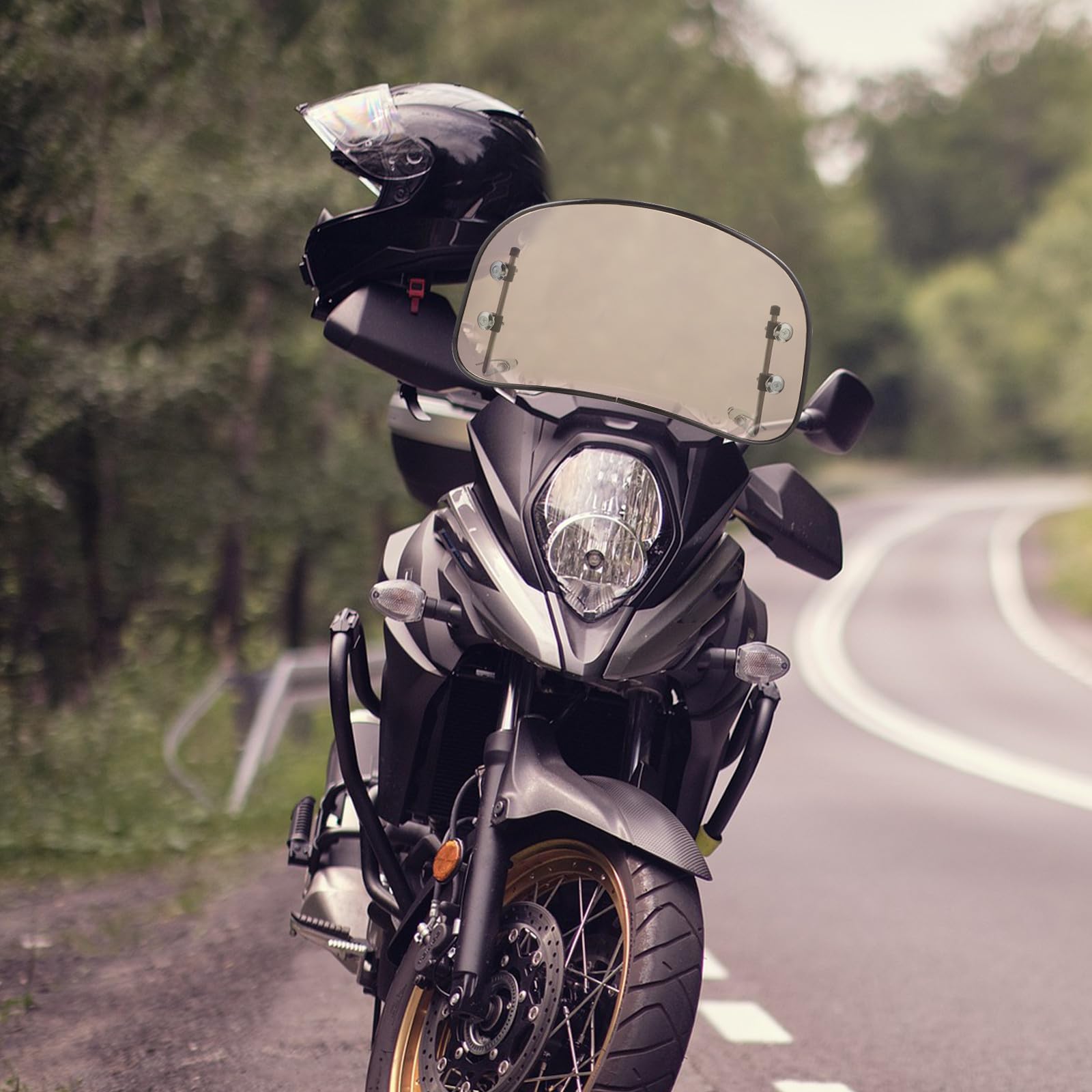 Zerodeko Parabrezza per Moto in PC e Ferro, Set 1 Pezzo, Deflettore Grande per Scooter ed Elettrico, Migliora la Sicurezza di Guida