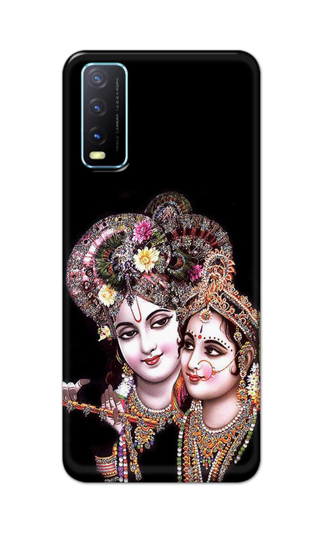 NalamiCases Lord Krishna Radha Hindu International God Amazing Flute Printed Designer Hard Back Case Cover for Vivo Y20 / Vivo Y20i / Y20s / Y20G / Vivo Y12s / Y20S (G) -(PQ) MSP2004