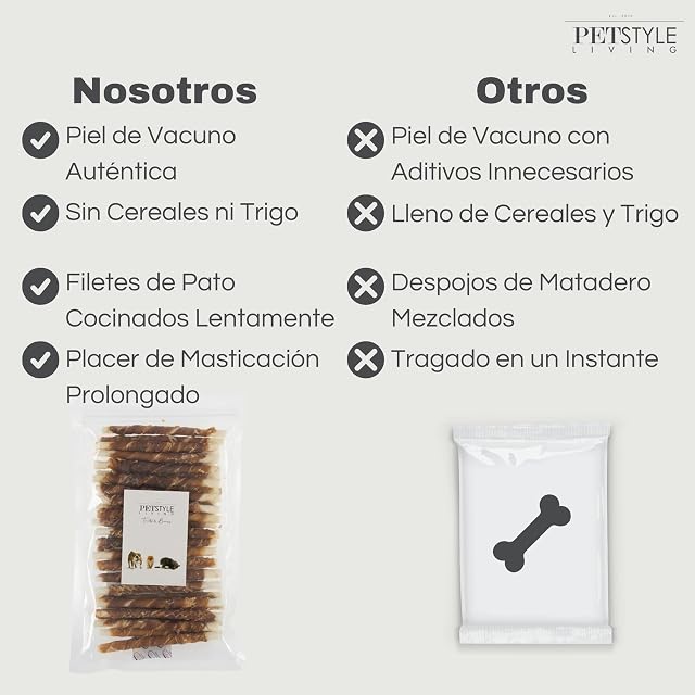 Foto 7 de 8 de Petstyle Living Palitos para Masticar con Pato - Snacks para Perros - 12,5 cm - Pack 30 Unidades