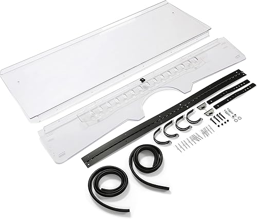 Vista 25 de KUAFU Parabrisas abatible de 1/4 pulgadas de grosor compatible con Yamaha Rhino 450 2006-2009 / Rhino 660 2004-2007 / 2008-2013 Rhino 700