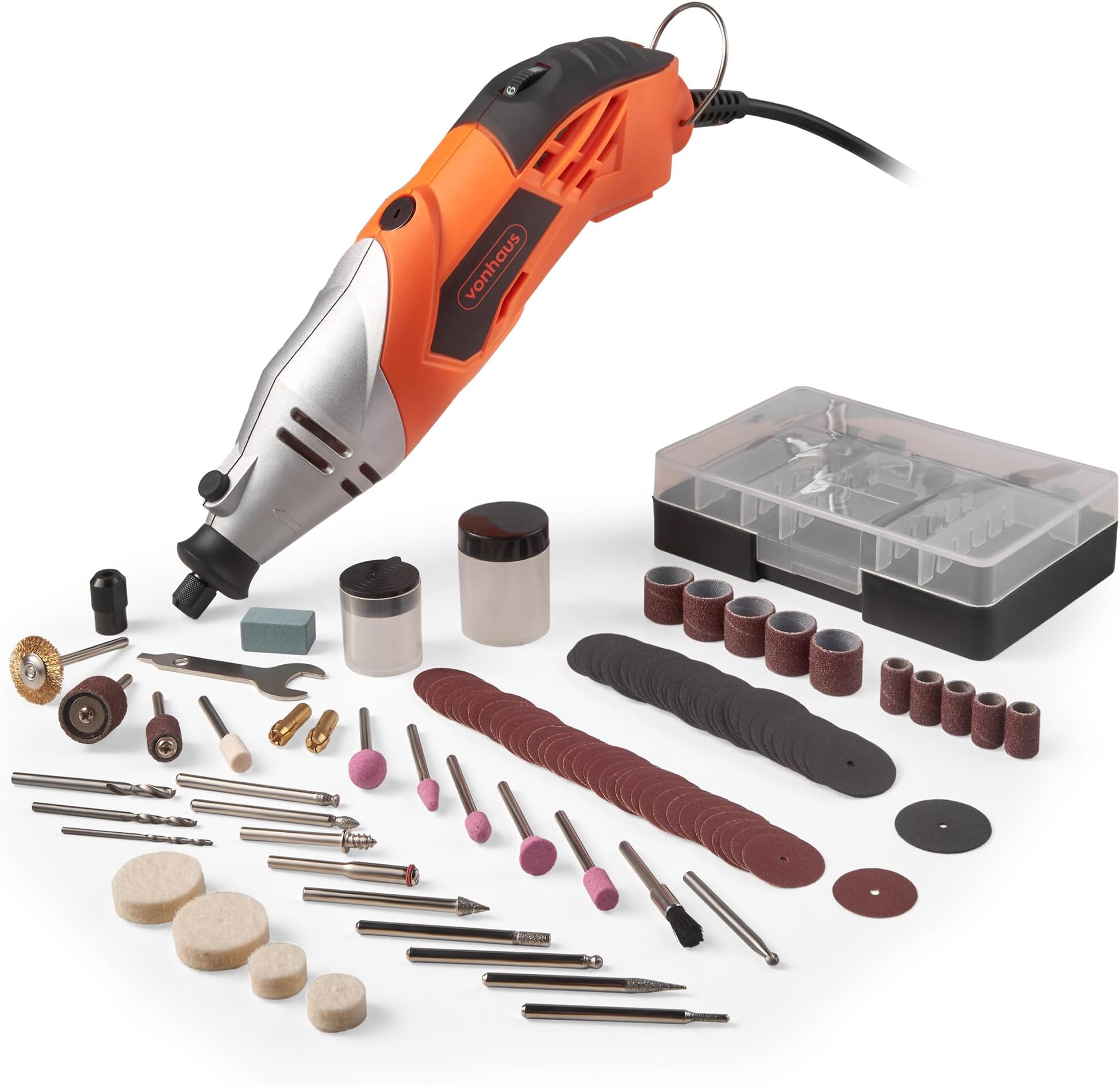 Rotary Tool/Multitool Combitool Multi Purpose Heavy Duty 170W with 120PC Accessory Set & Storage Case – Variable Speed Switch