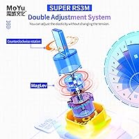 Vista 5 de Moyu Super RS3M 2022 MagLev 3x3 Cubo magnético de velocidad profesional sin calcomanías, versión mejorada de Moyu RS3M MagLev