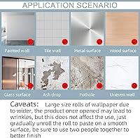 Vista 5 de practicalWs Papel tapiz de mármol granito blanco y gris, rollo de papel de 23.6" x 118" pulgadas, para renovar encimeras de cocina gabinetes