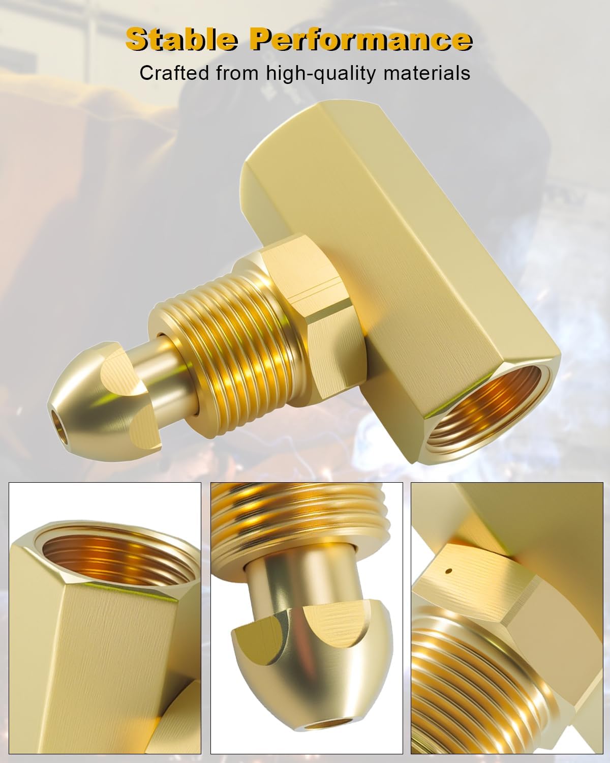 Inert Gas Y Adapter Replace T-92 CGA 580 Threaded Interface | Connects Two Regulators To One Bottle, Features Solid Brass Construction, Help Consistent Pressure Maintenance