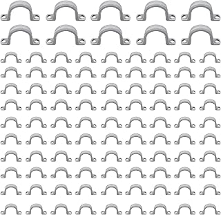 100 pcs 3/4'' 2 Holes Plastic Conduit Strap, PVC Pipe Straps U-Bracket Pipe Clamp Conduit Clamp For Conduit and Cables Tool Supplies, UL Listed