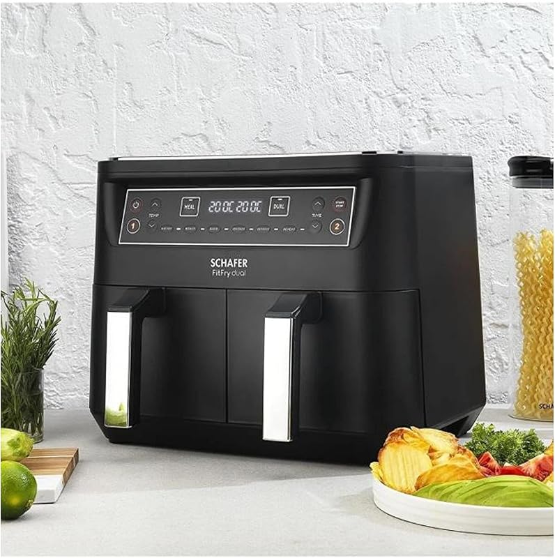 Schäfer Fit Fry Dual Dijital Airfryer/Sıcak Hava Fritözü 2SE205-25015-SIY01