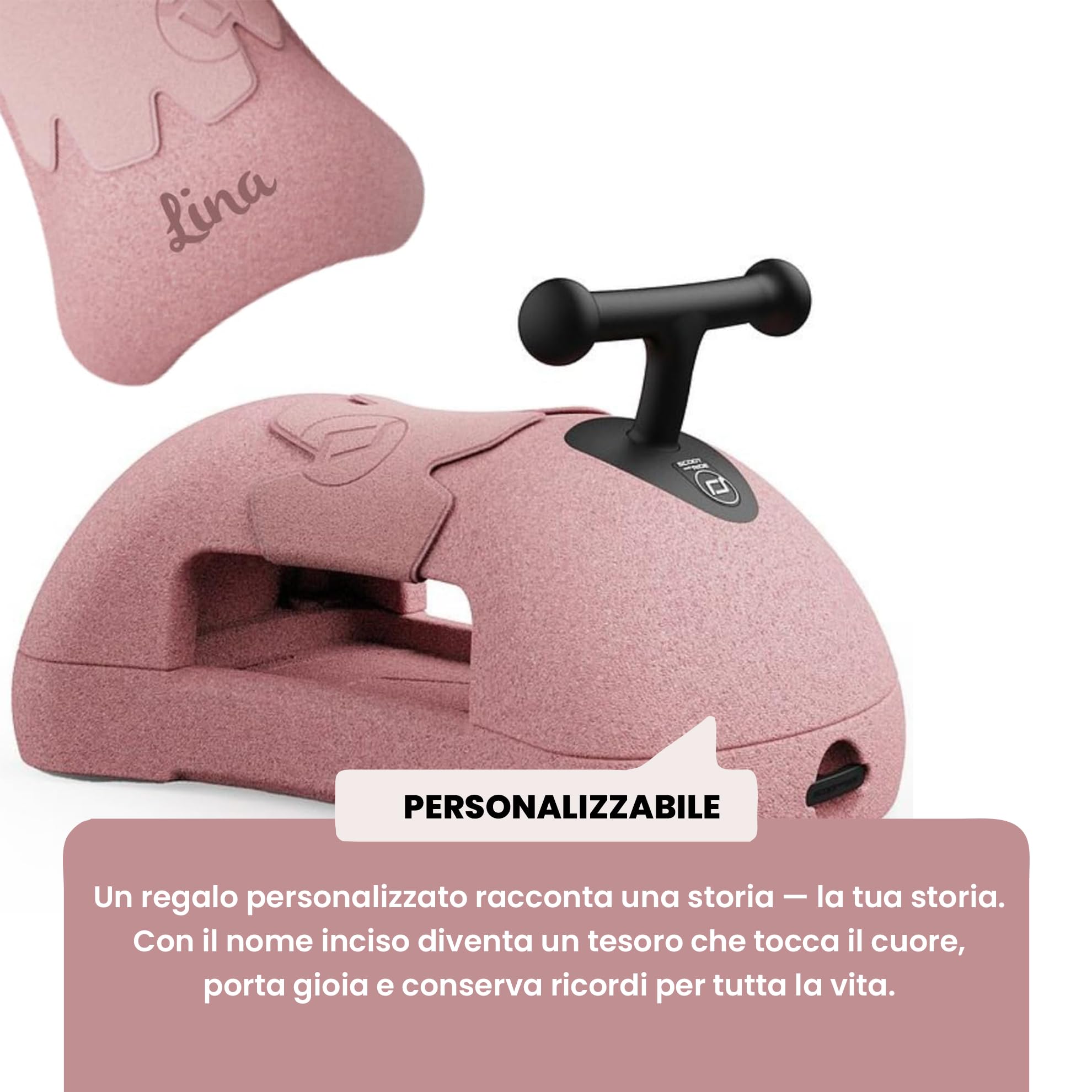 Scoot and Ride – My First 3in1 Rosa – girello per bambini & cavalcabile/tavoletta da spinta – per bambini dai 6 mesi – personalizzato con nome