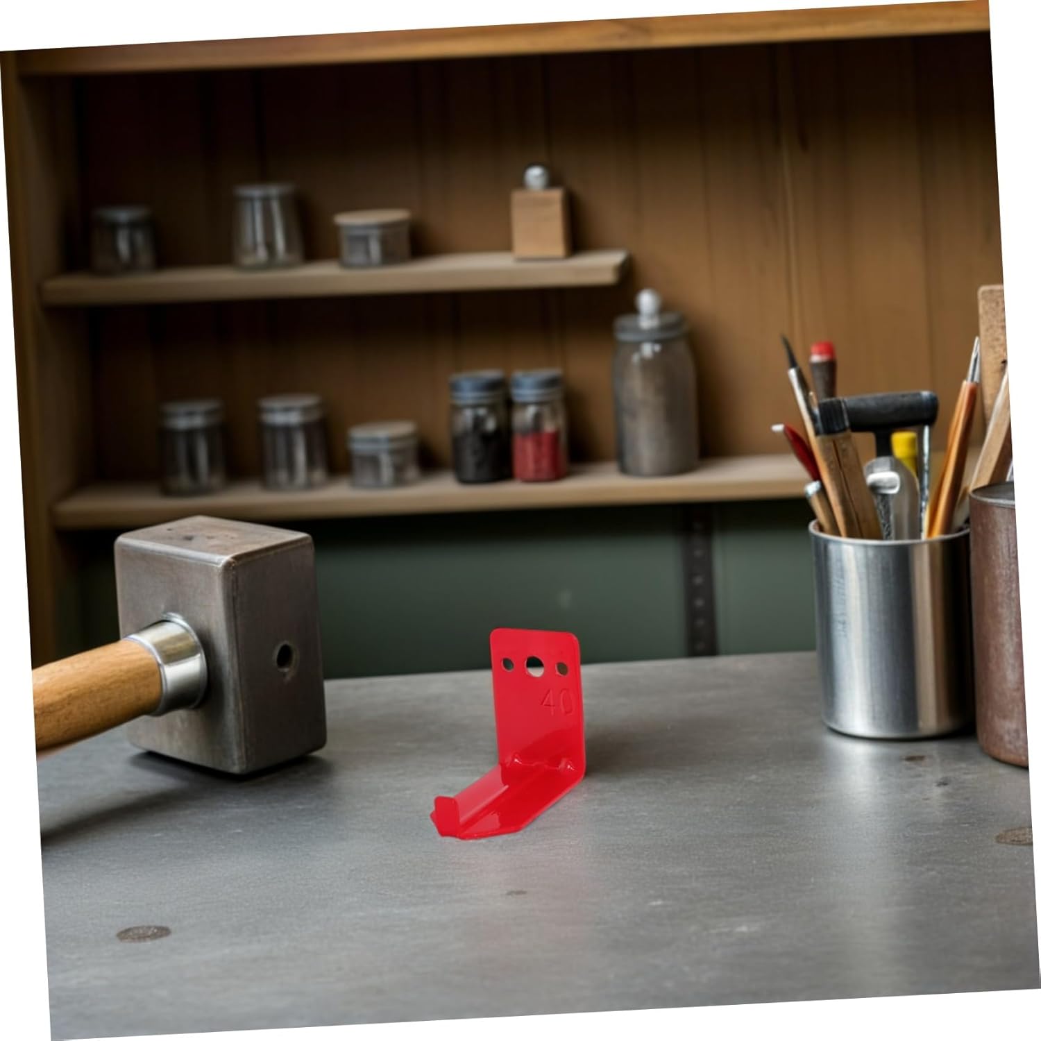 12 Sets Fire Extinguisher Wall Brackets Metal Mounting Hooks with Screws and Gaskets Red Finish for Dry Chemical and Water Extinguishers Up to Easy-Remove Fire Safety Holder for