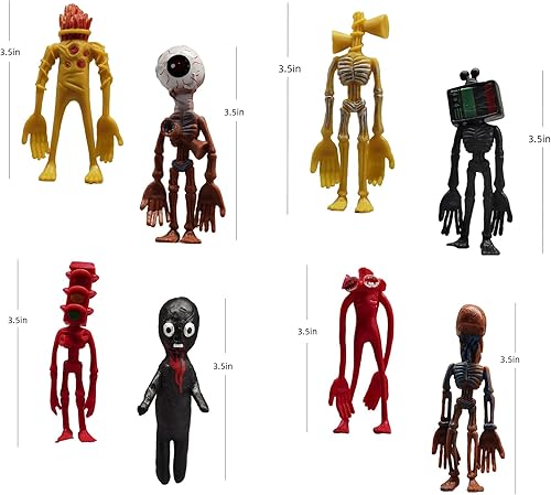 Miniatura 2 de 8 piezas de cabeza de sirena juguetes cabeza de sirena figura de acción monstruo cabeza asombrosa modelos de terror (Serie F)