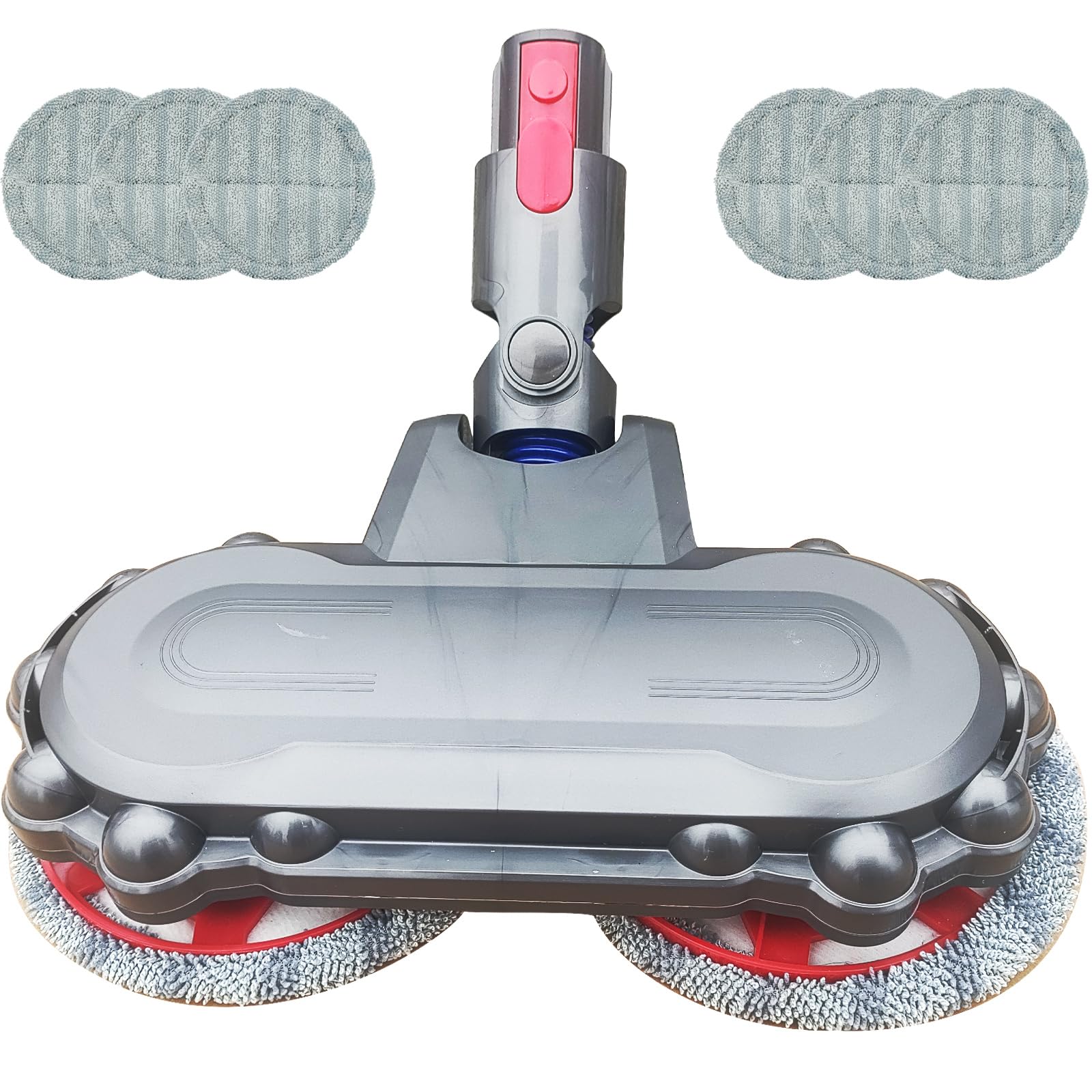 Wet Mop Head Attachment for Dyson v15 v7 v8 v10 v11, Hardwood Floor Mopping Cleaning for sv10 sv11 sv12 sv14 Vacuum Replacement with 6 Pads, NOTE: v10 slim,v12,sv18/Ball NOT Compatible